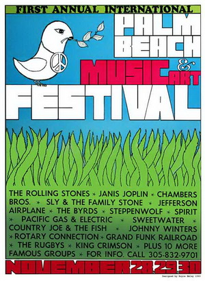 1969 Palm Beach Pop Festival Poster