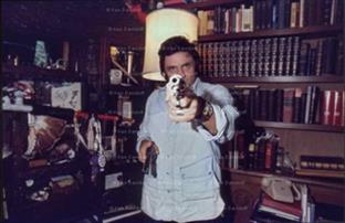 Johnny Cash with gun
